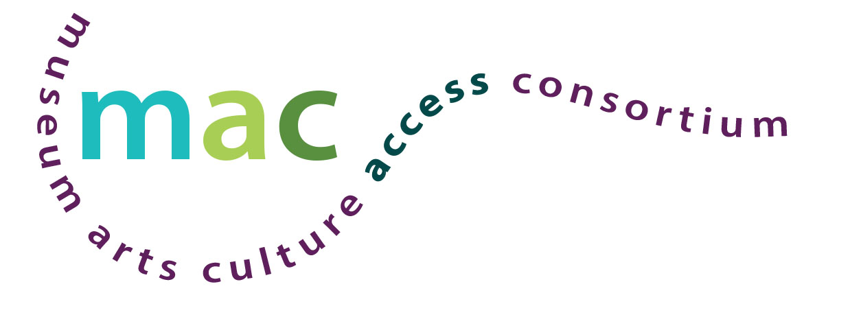Museum, Arts Culture Access Consortium is written on a curved line wrapping around the Mac acronym