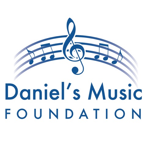 Logo of daniels music foundationns” is at the bottom in black letters
