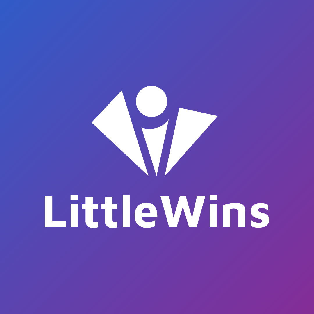 Purple and Blue with White LittleWins Logo